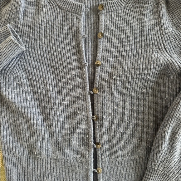 J. Crew Light Blue Ribbed Button-Front Cardigan - Picture 2 of 3